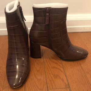 COLE HAAN Crocodile Booties